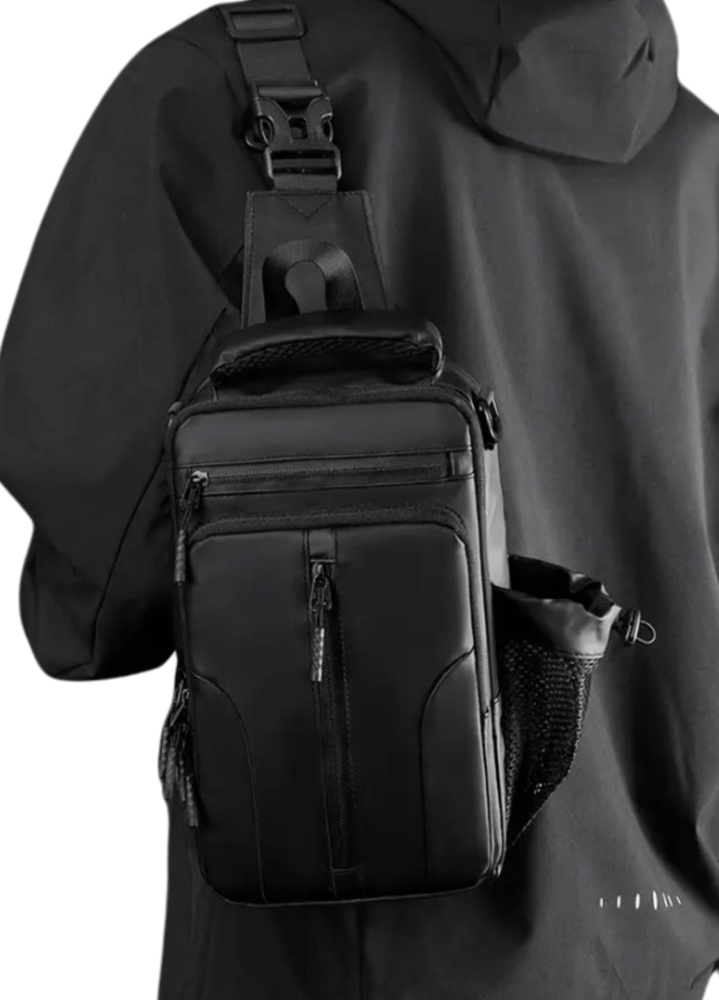 Універсальна чоловіча багатофункціональна сумка Black Comfort Expert